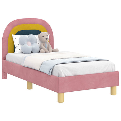 Struttura letto per bambini con testata Rosa 70 x 140 cm | homemem39