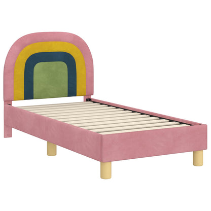 Struttura letto per bambini con testata Rosa 70 x 140 cm | homemem39