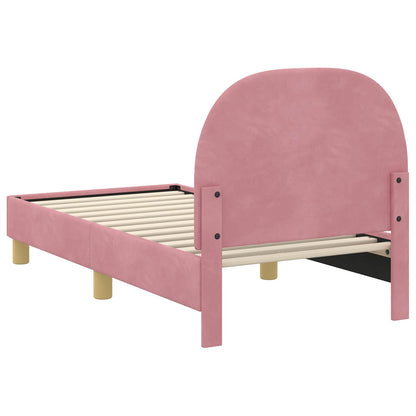 Struttura letto per bambini con testata Rosa 70 x 140 cm | homemem39