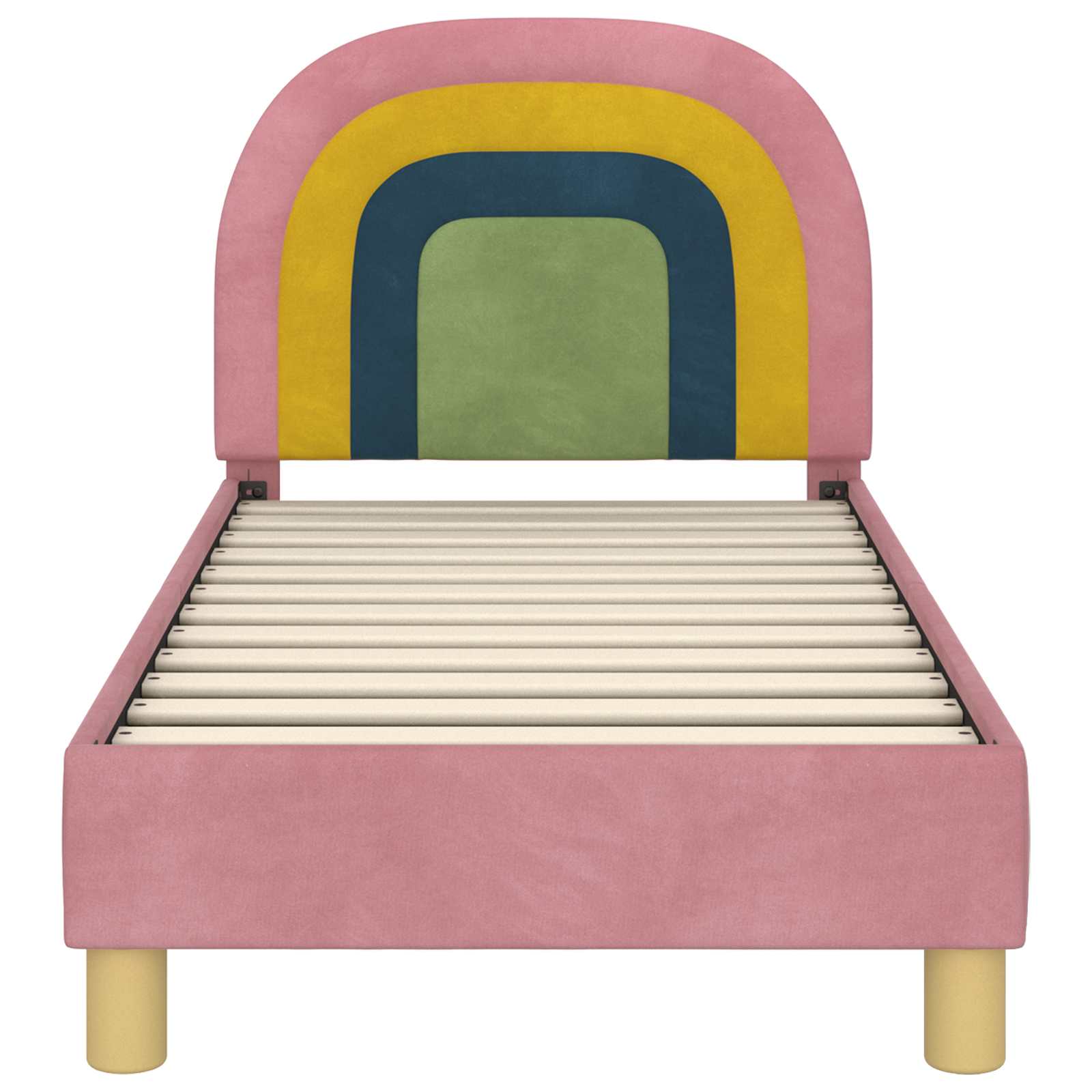 Struttura letto per bambini con testata Rosa 70 x 140 cm | homemem39