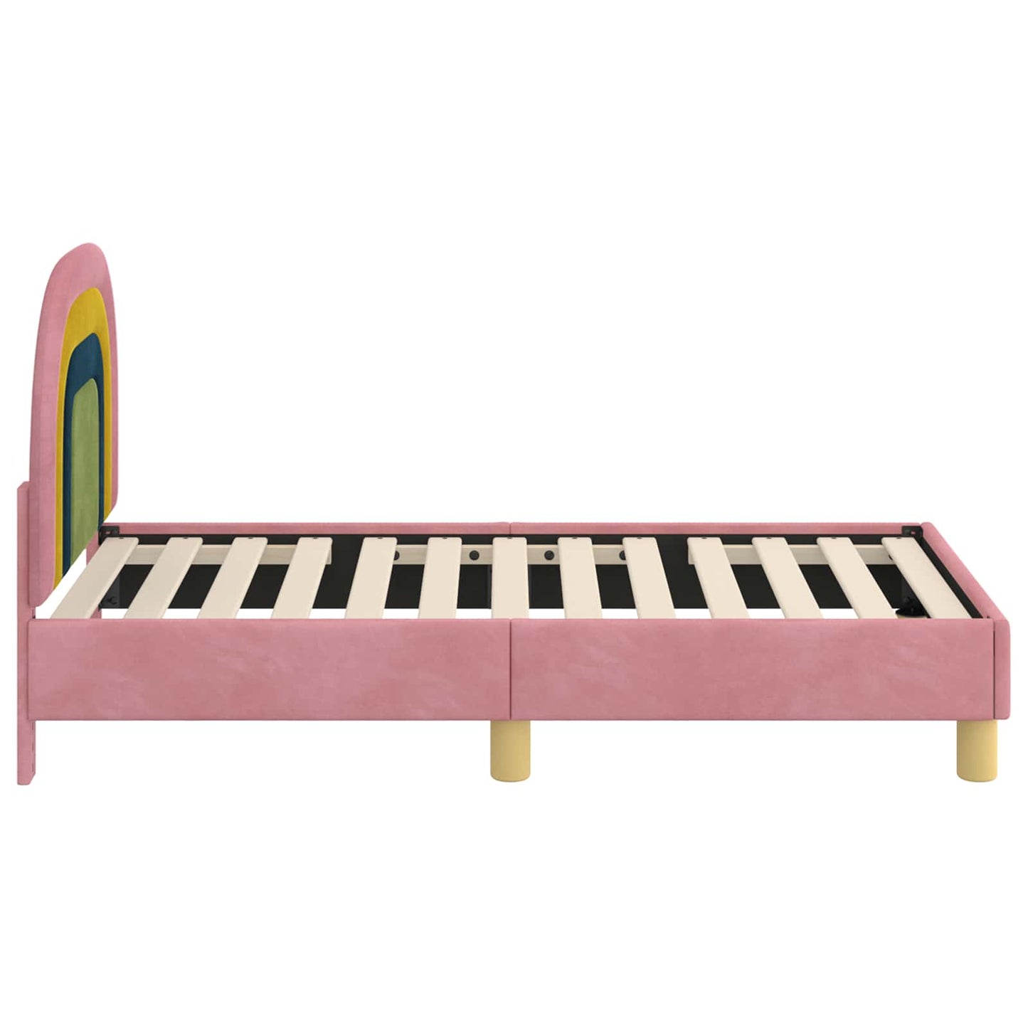 Struttura letto per bambini con testata Rosa 70 x 140 cm | homemem39