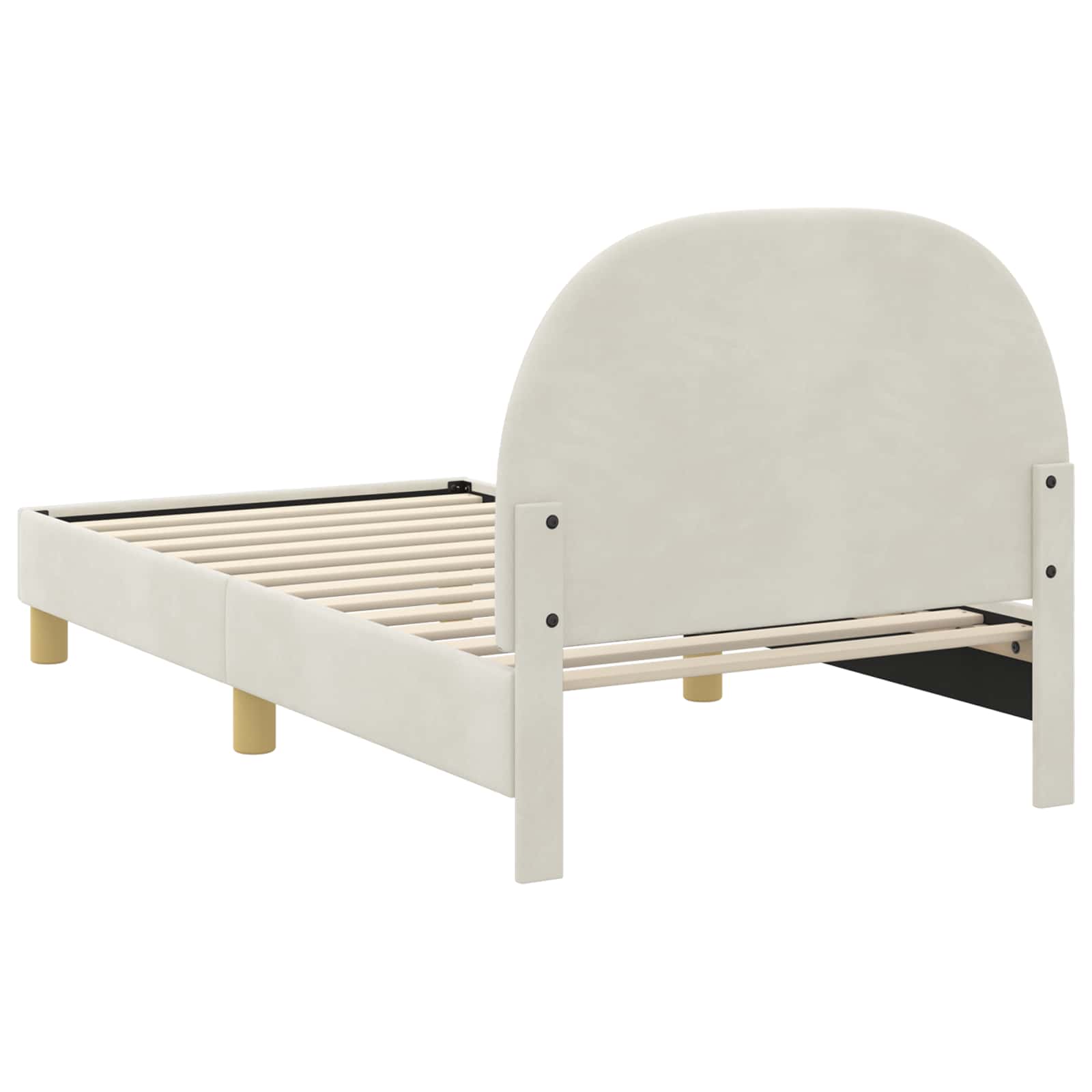 Struttura letto bambini con testata Crema 80 x 160 cm Velluto | homemem39