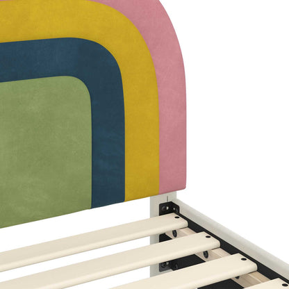 Struttura letto bambini con testata Crema 80 x 200 cm Velluto | homemem39
