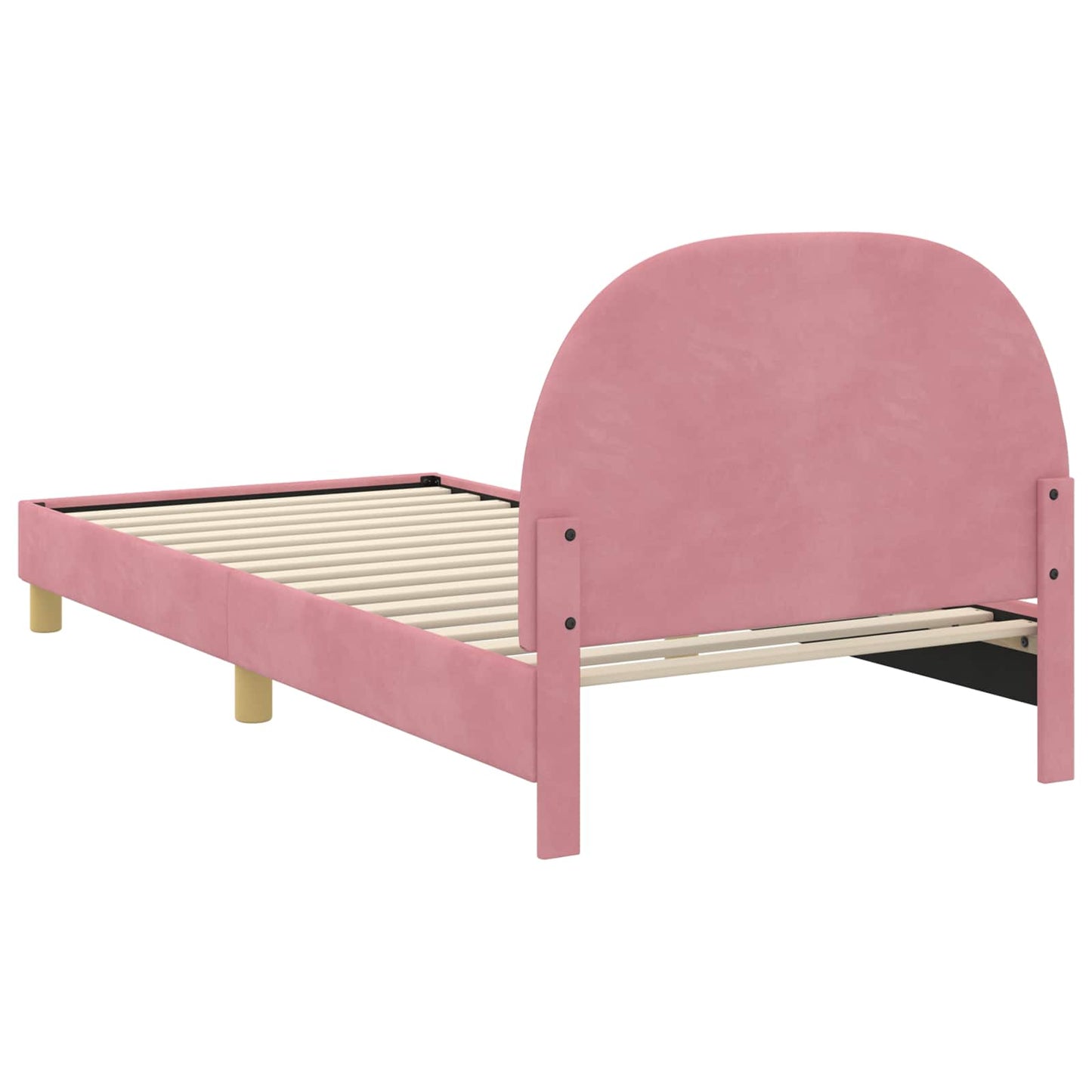 Struttura letto bambini con testata Rosa 90 x 190 cm Velluto | homemem39