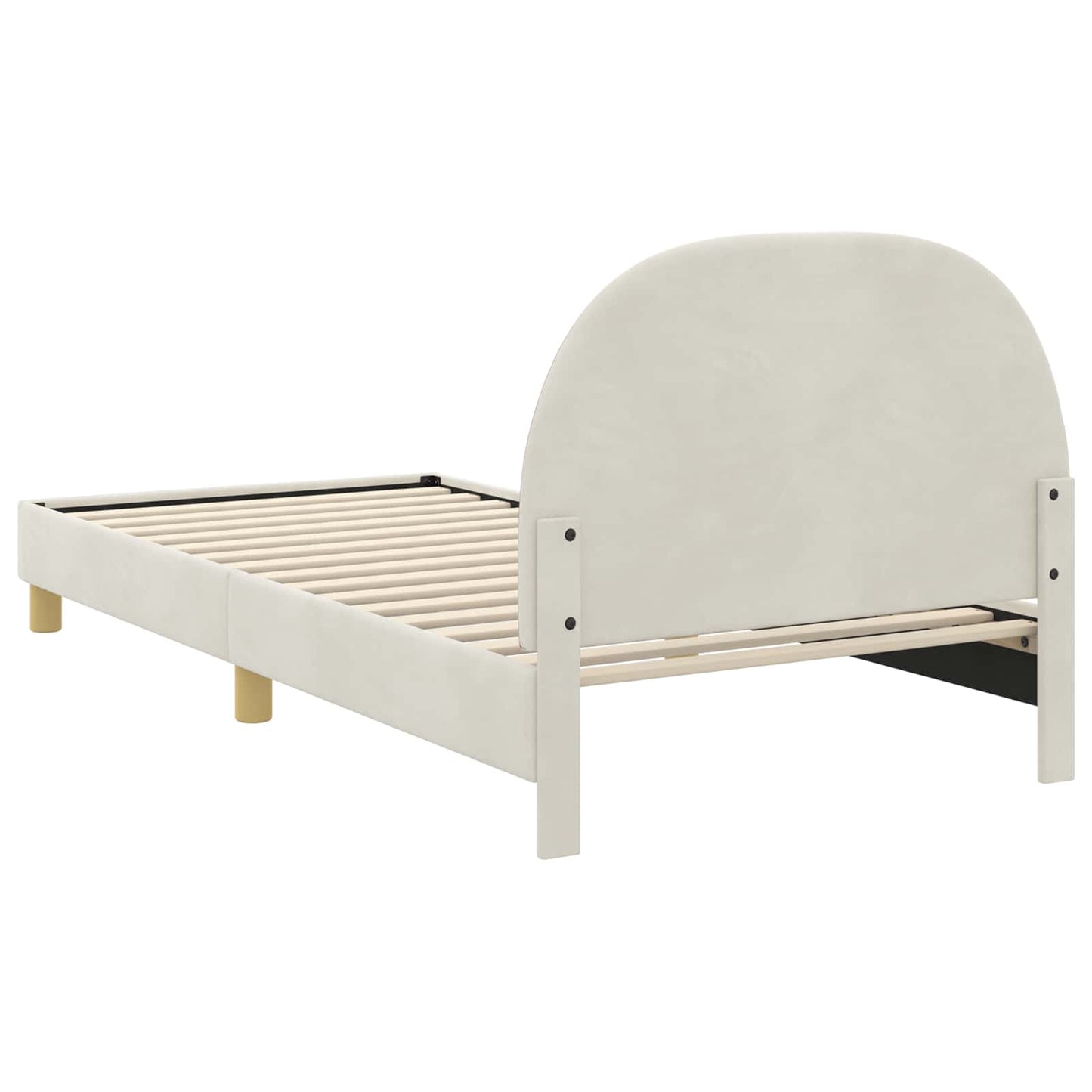 Struttura letto bambini con testata Crema 90 x 200 cm Velluto | homemem39
