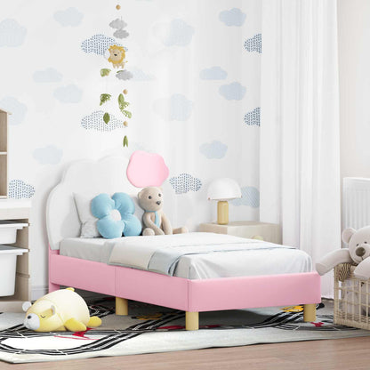 Struttura letto per bambini con testata Rosa 70 x 140 cm PU