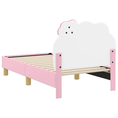 Struttura letto per bambini con testata Rosa 70 x 140 cm PU