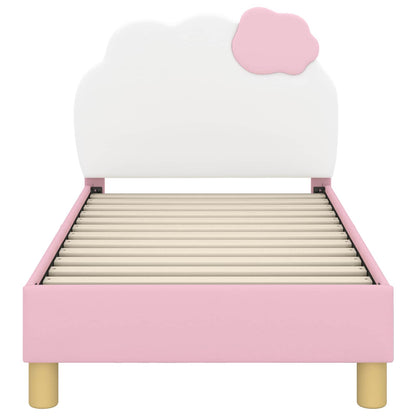 Struttura letto per bambini con testata Rosa 70 x 140 cm PU | homemem39