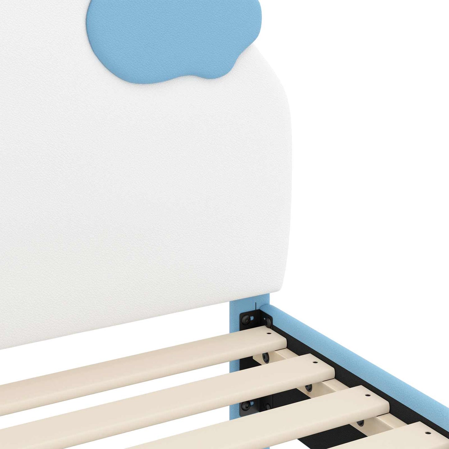 Struttura letto per bambini con testata Blu 70 x 140 cm PU | homemem39