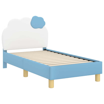 Struttura letto per bambini con testata Blu 70 x 140 cm PU | homemem39