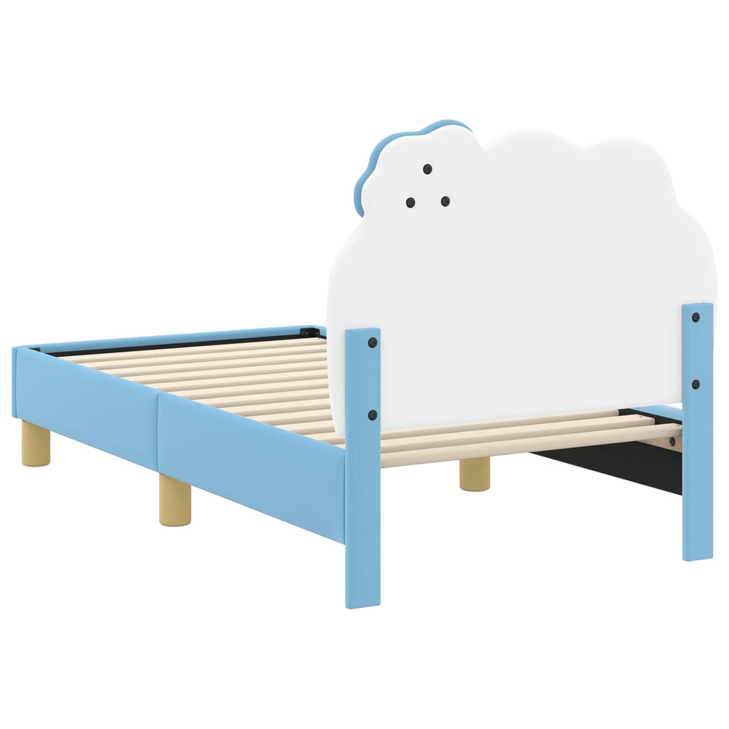 Struttura letto per bambini con testata Blu 70 x 140 cm PU | homemem39