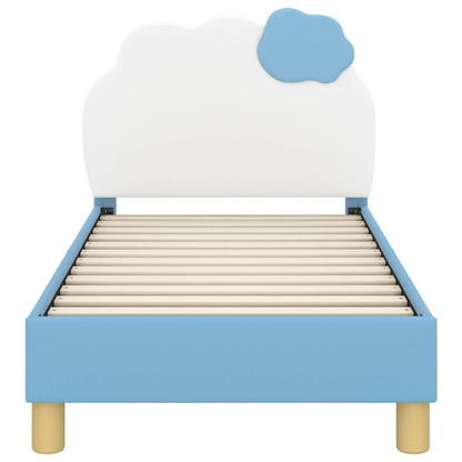Struttura letto per bambini con testata Blu 70 x 140 cm PU | homemem39