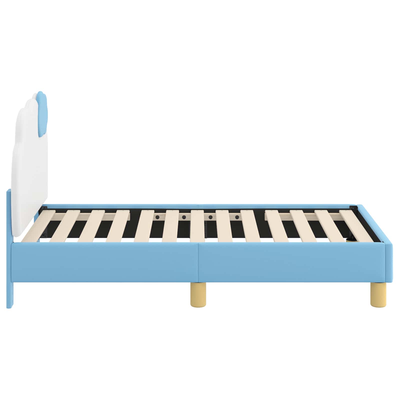 Struttura letto per bambini con testata Blu 70 x 140 cm PU | homemem39