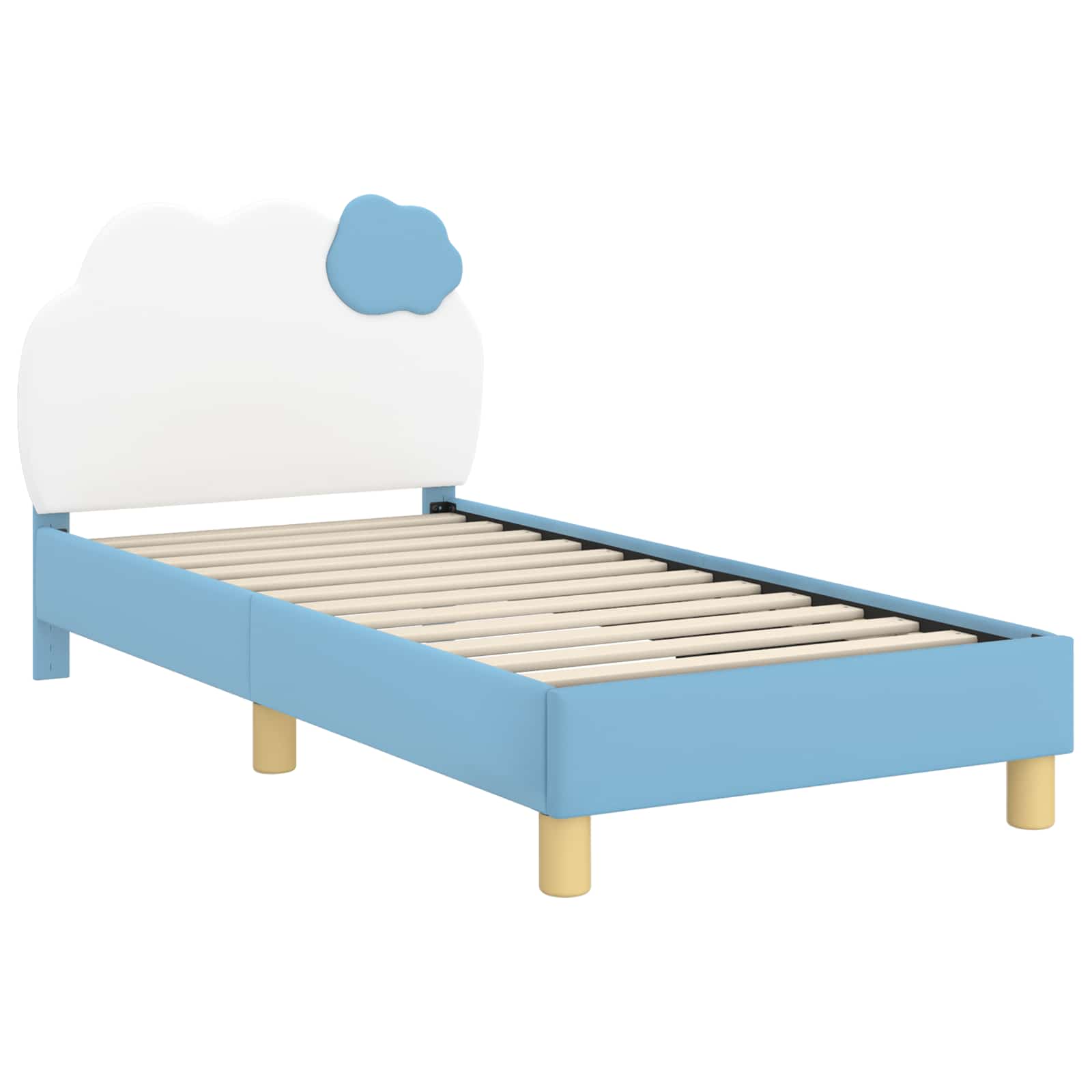 Struttura letto bambini con testata Blu 80 x 160 cm PU | homemem39