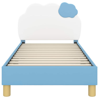 Struttura letto bambini con testata Blu 80 x 160 cm PU | homemem39