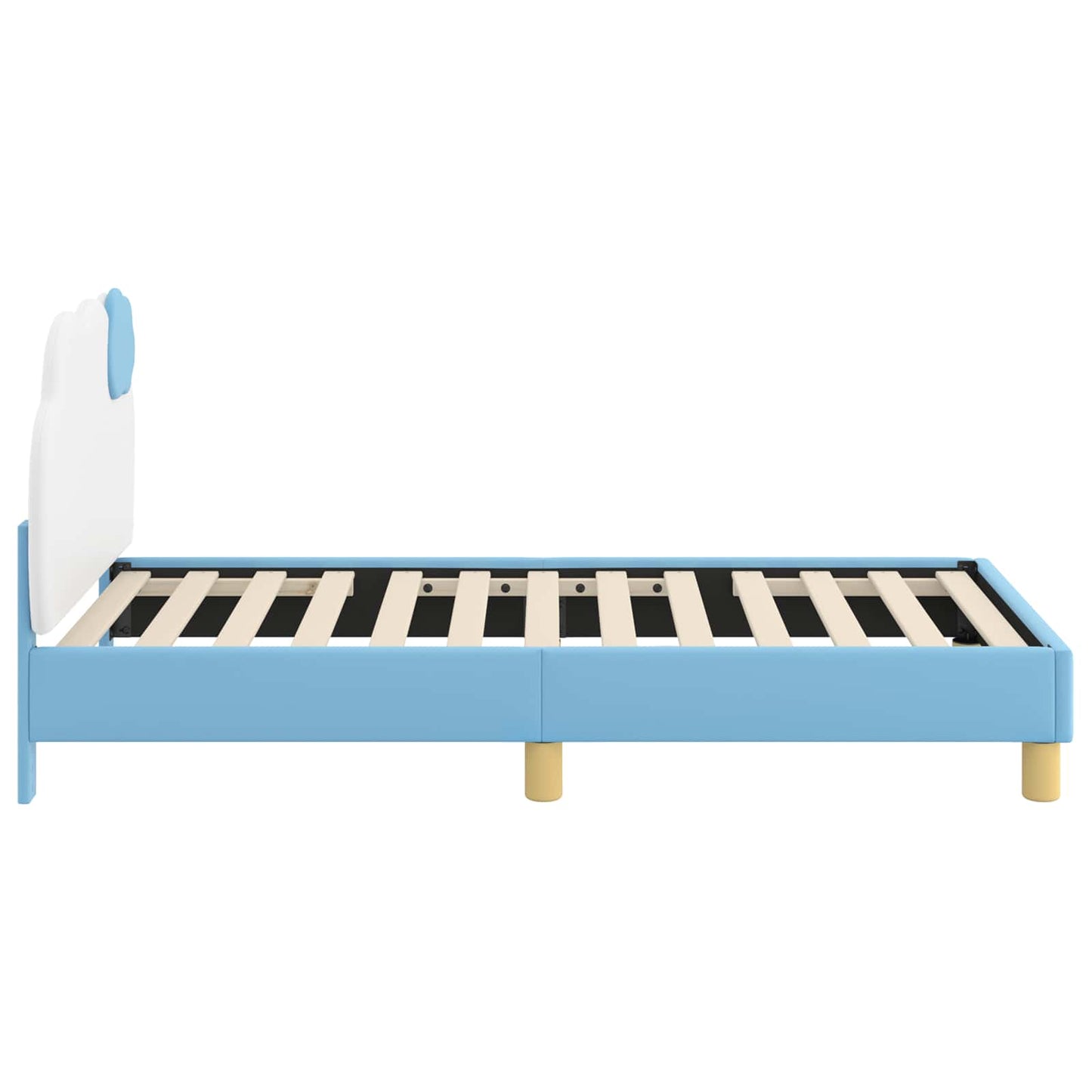 Struttura letto bambini con testata Blu 80 x 160 cm PU | homemem39