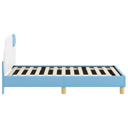 Struttura letto bambini con testata Blu 80 x 160 cm PU | homemem39
