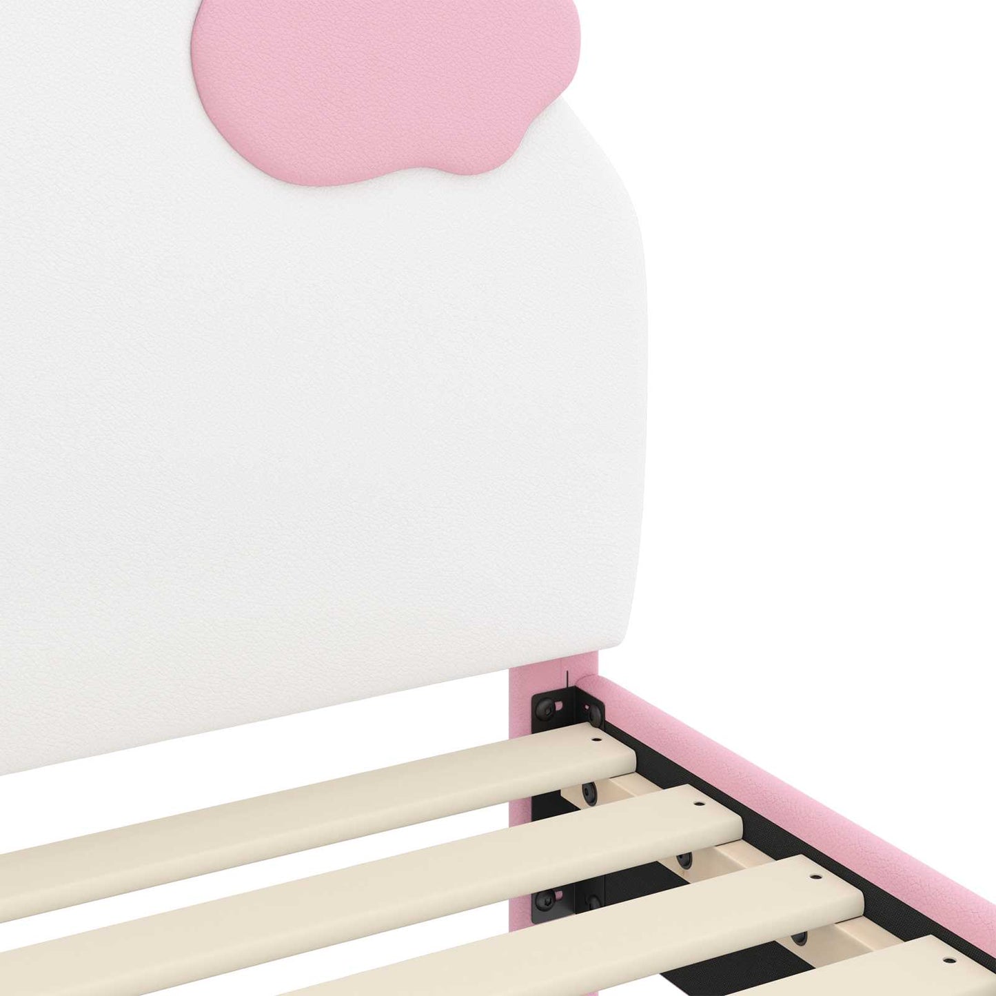 Struttura letto bambini con testata Rosa 80 x 200 cm PU | homemem39