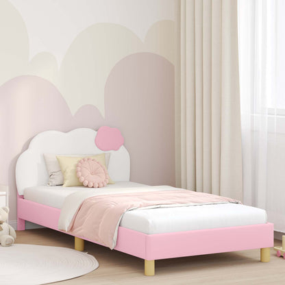 Struttura letto bambini con testata Rosa 80 x 200 cm PU | homemem39
