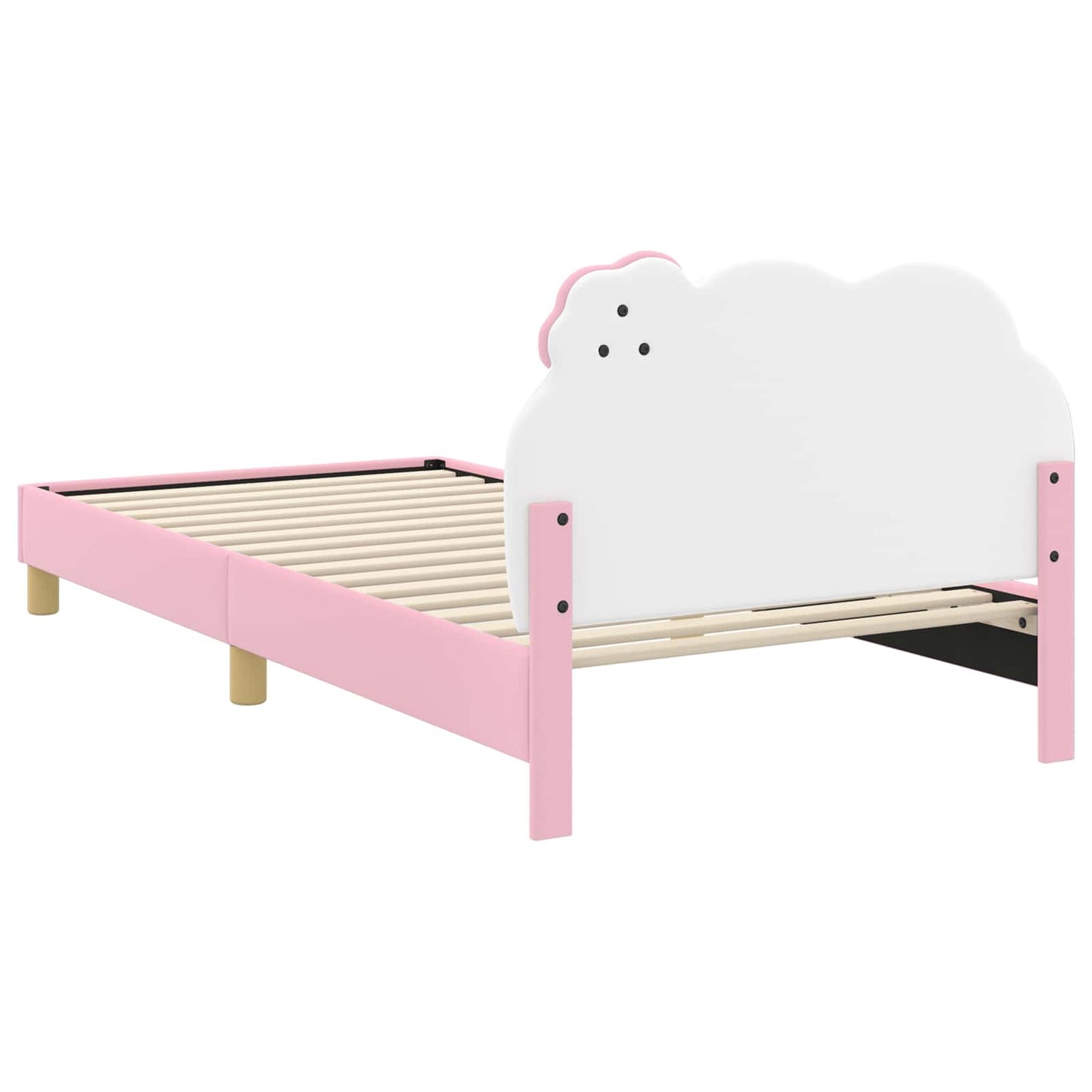 Struttura letto bambini con testata Rosa 80 x 200 cm PU | homemem39