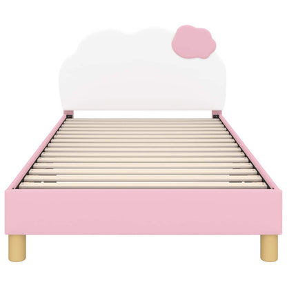 Struttura letto bambini con testata Rosa 80 x 200 cm PU | homemem39