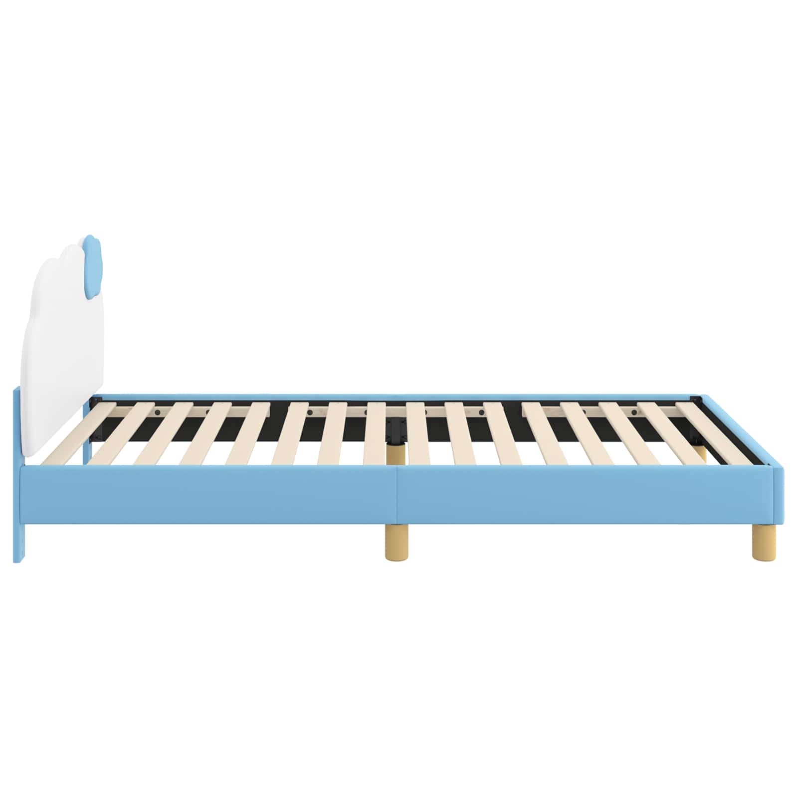 Struttura letto bambini con testata Blu 80 x 200 cm PU | homemem39