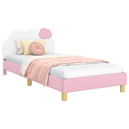 Struttura letto bambini con testata Rosa 90 x 190 cm PU | homemem39