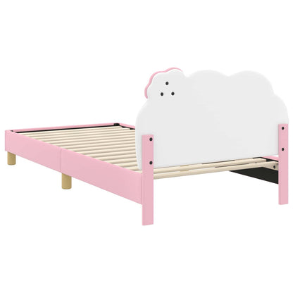 Struttura letto bambini con testata Rosa 90 x 190 cm PU | homemem39