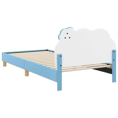 Struttura letto bambini con testata Blu 90 x 190 cm PU | homemem39