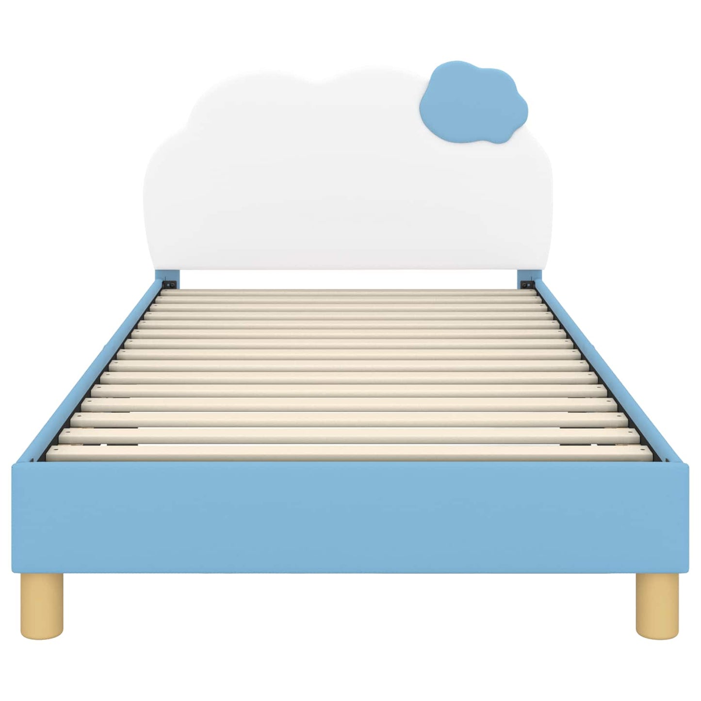 Struttura letto bambini con testata Blu 90 x 190 cm PU | homemem39