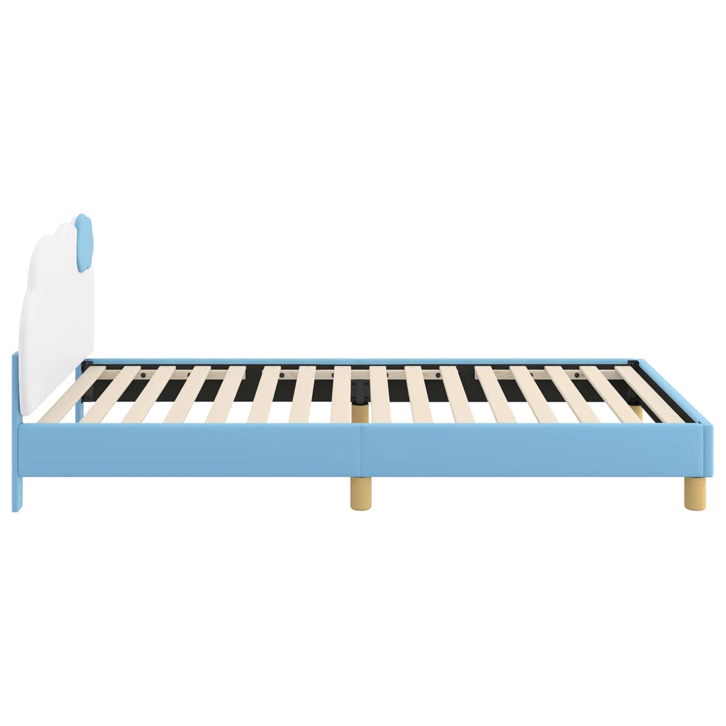 Struttura letto bambini con testata Blu 90 x 190 cm PU | homemem39