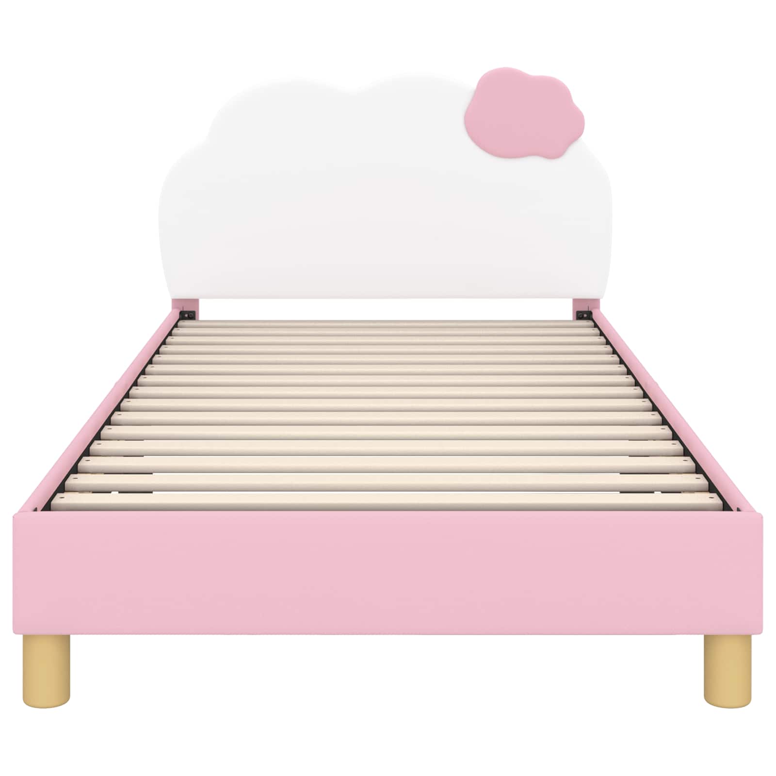 Struttura letto bambini con testata Rosa 90 x 200 cm PU | homemem39