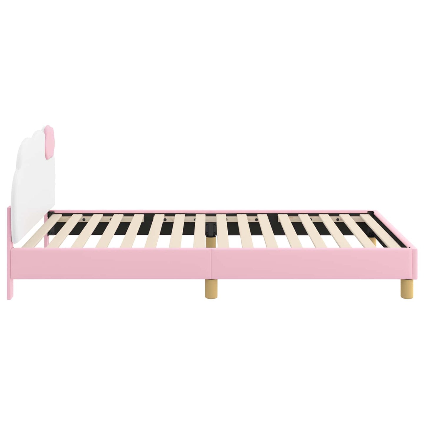 Struttura letto bambini con testata Rosa 90 x 200 cm PU | homemem39