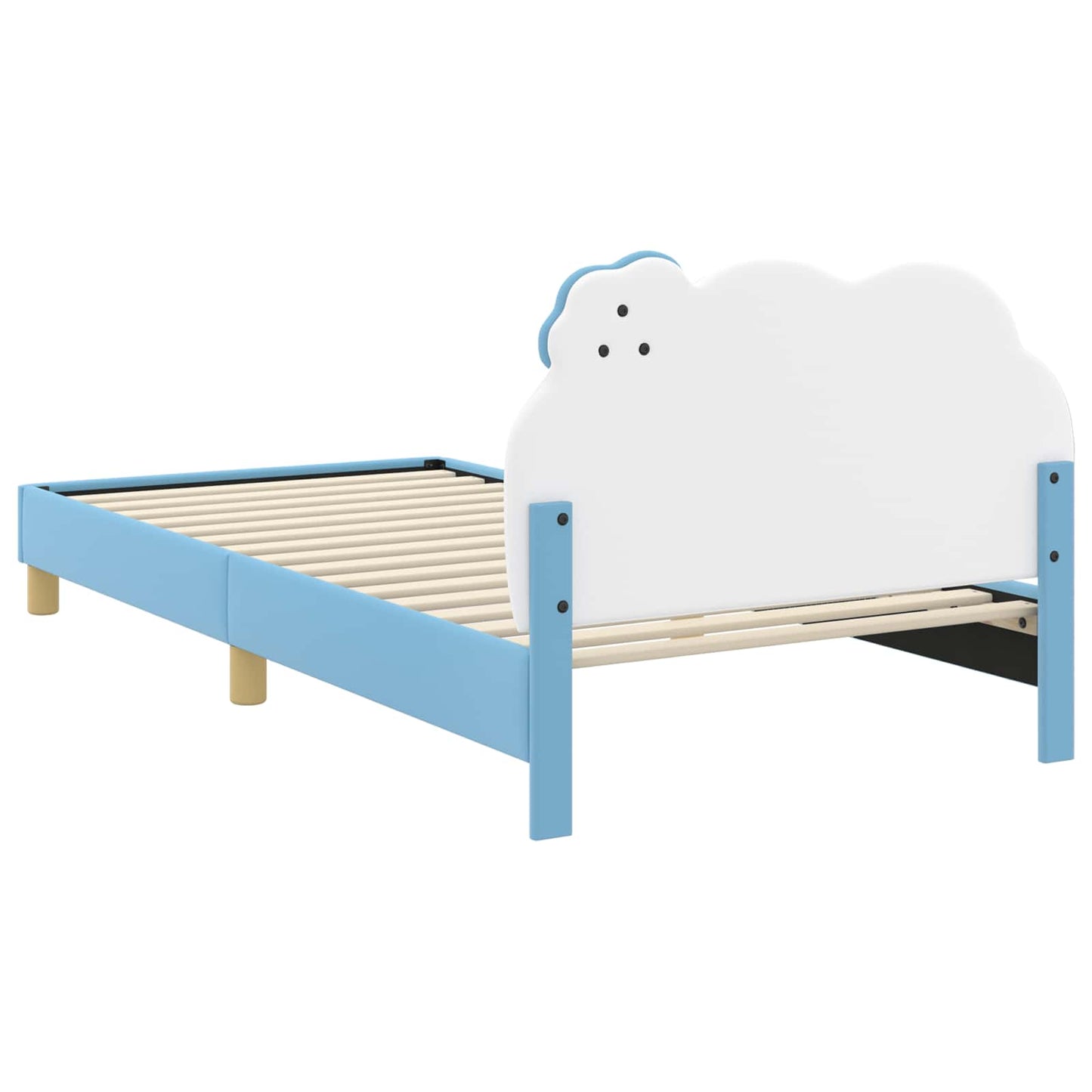 Struttura letto bambini con testata Blu 90 x 200 cm PU | homemem39