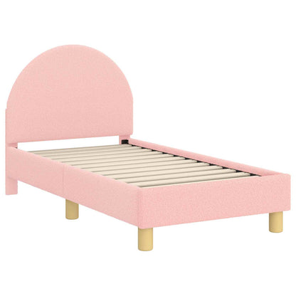 Struttura letto per bambini con testata Rosa 70 x 140 cm Bouclé | homemem39