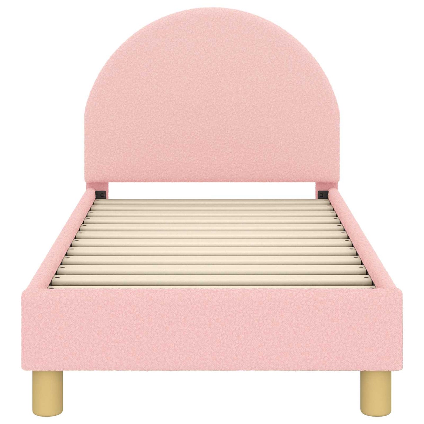 Struttura letto per bambini con testata Rosa 70 x 140 cm Bouclé | homemem39