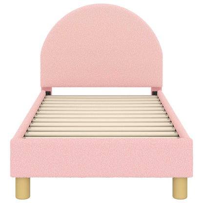 Struttura letto per bambini con testata Rosa 70 x 140 cm Bouclé | homemem39
