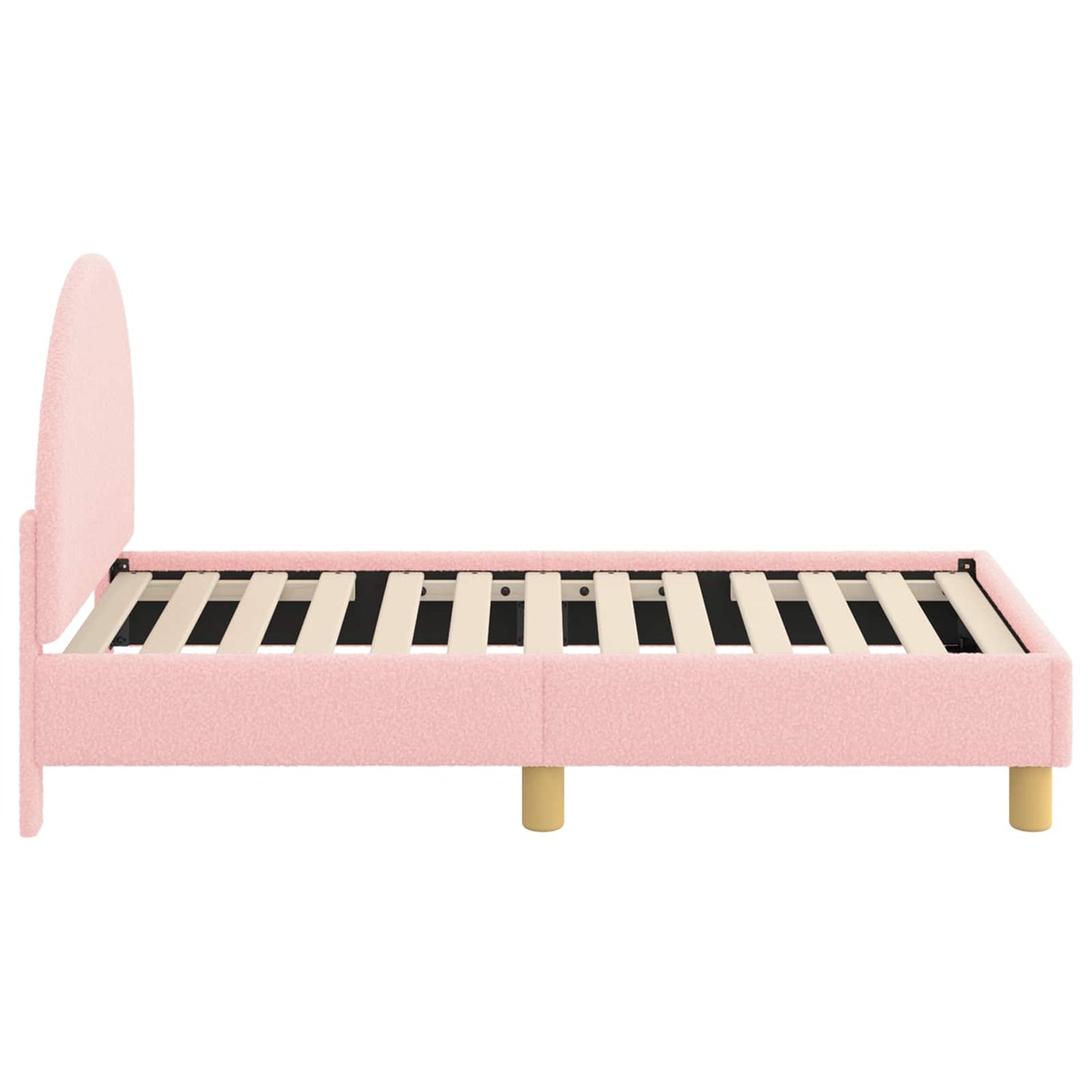 Struttura letto per bambini con testata Rosa 70 x 140 cm Bouclé | homemem39