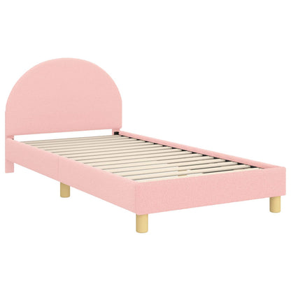 Struttura letto bambini con testata Rosa 80 x 200 cm Bouclé | homemem39