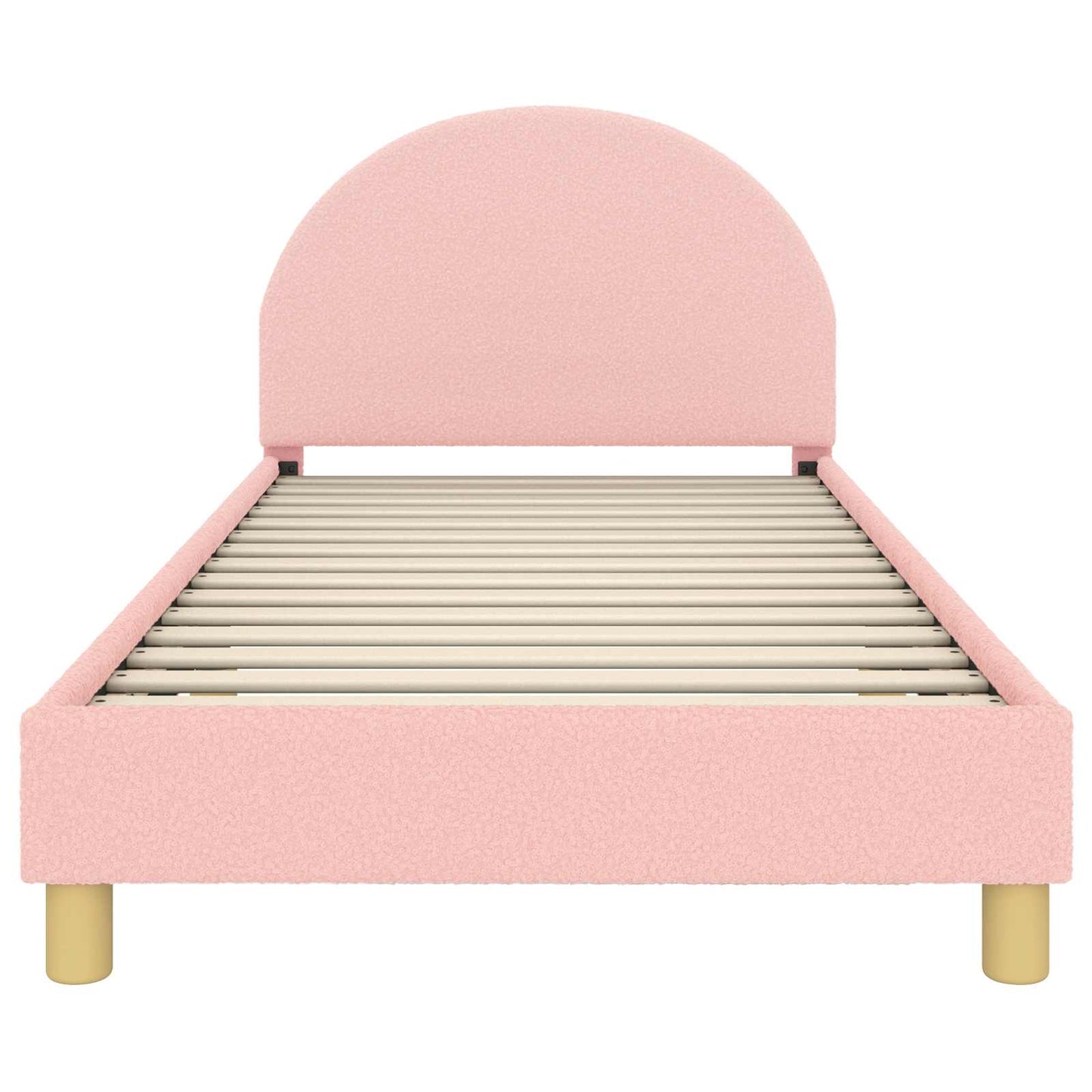 Struttura letto bambini con testata Rosa 80 x 200 cm Bouclé | homemem39