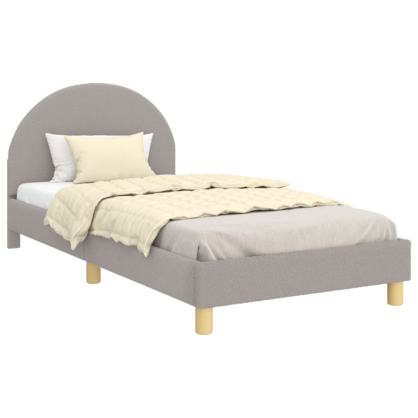 Struttura letto bambini con testata Grigio Chiaro 80x200 cm | homemem39