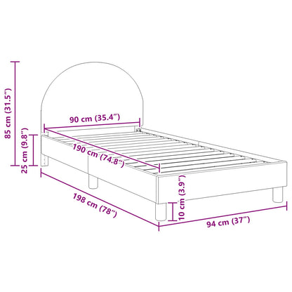 Struttura letto bambini con testata Rosa 90 x 190 cm Bouclé | homemem39