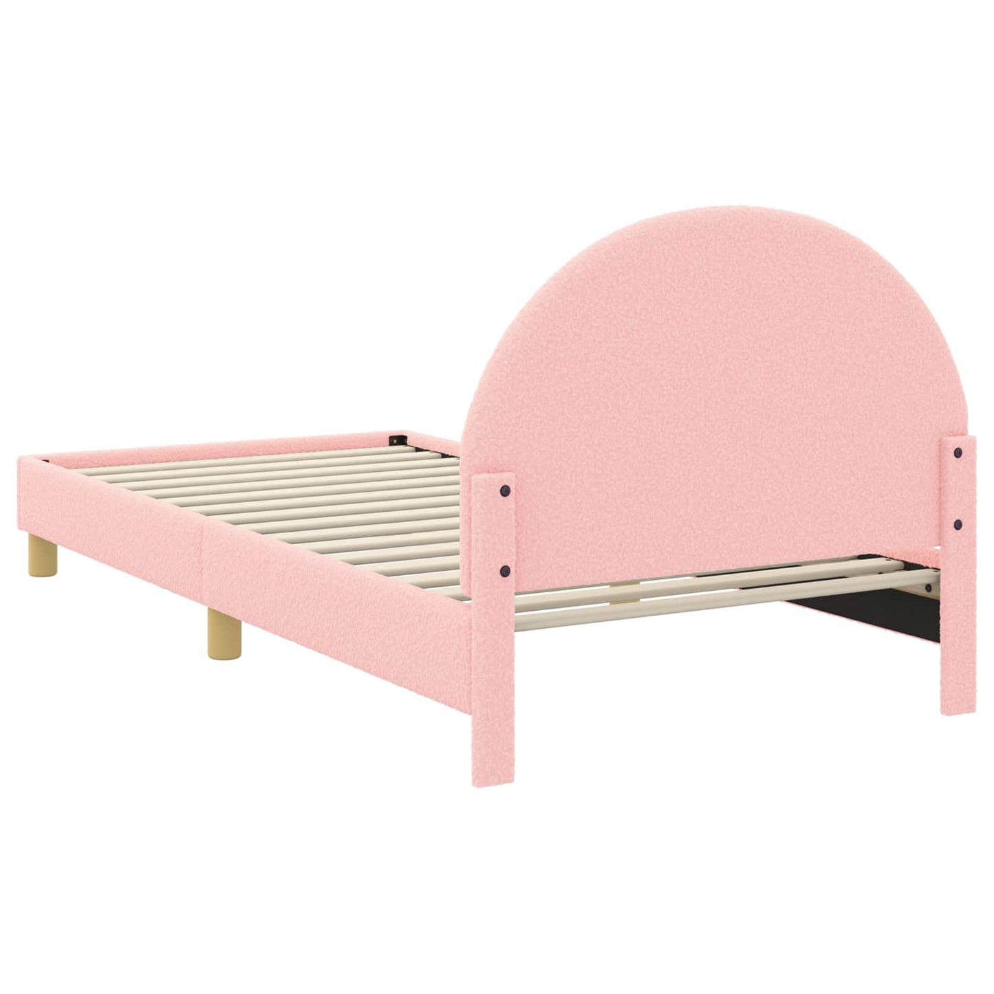 Struttura letto bambini con testata Rosa 90 x 200 cm Bouclé | homemem39