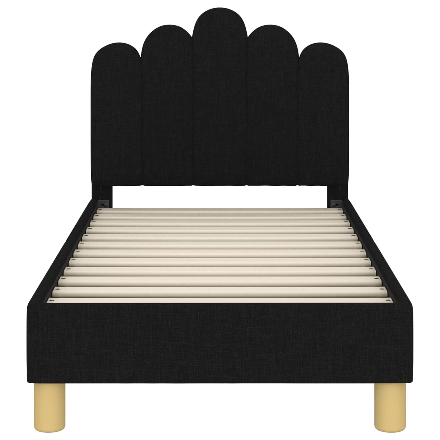 Struttura letto per bambini con testata Nero 70 x 140 cm | homemem39