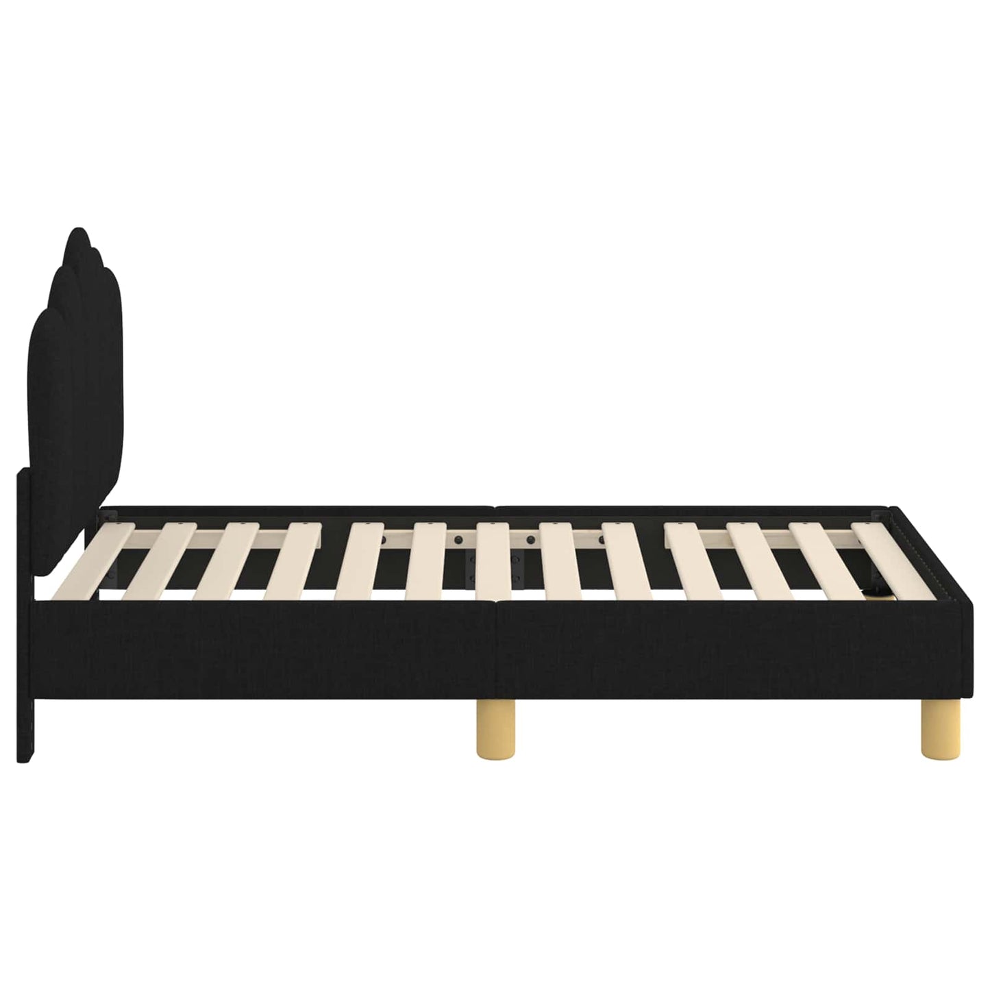Struttura letto per bambini con testata Nero 70 x 140 cm | homemem39