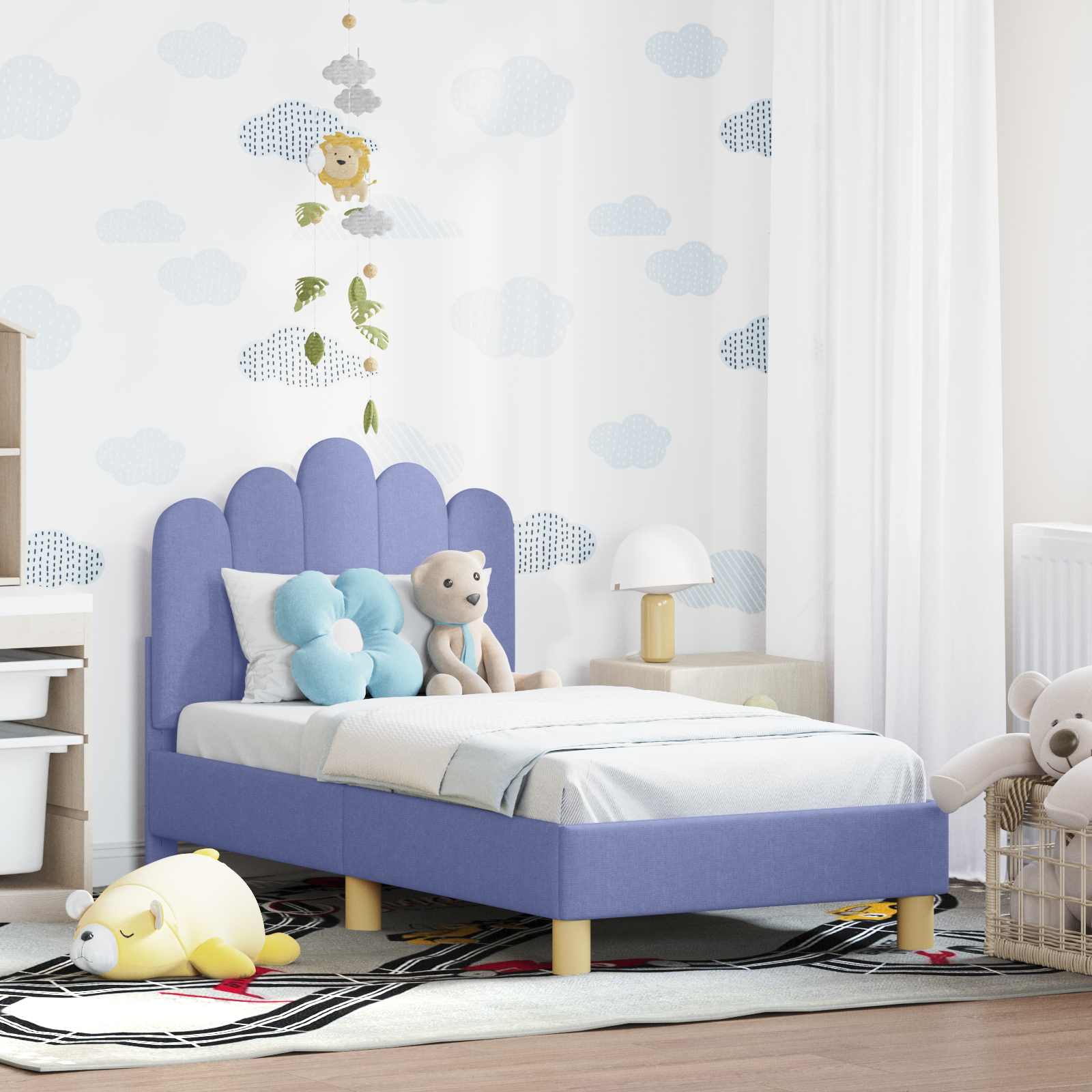 Struttura letto per bambini con testata Blu jeans 70 x 140 cm | homemem39