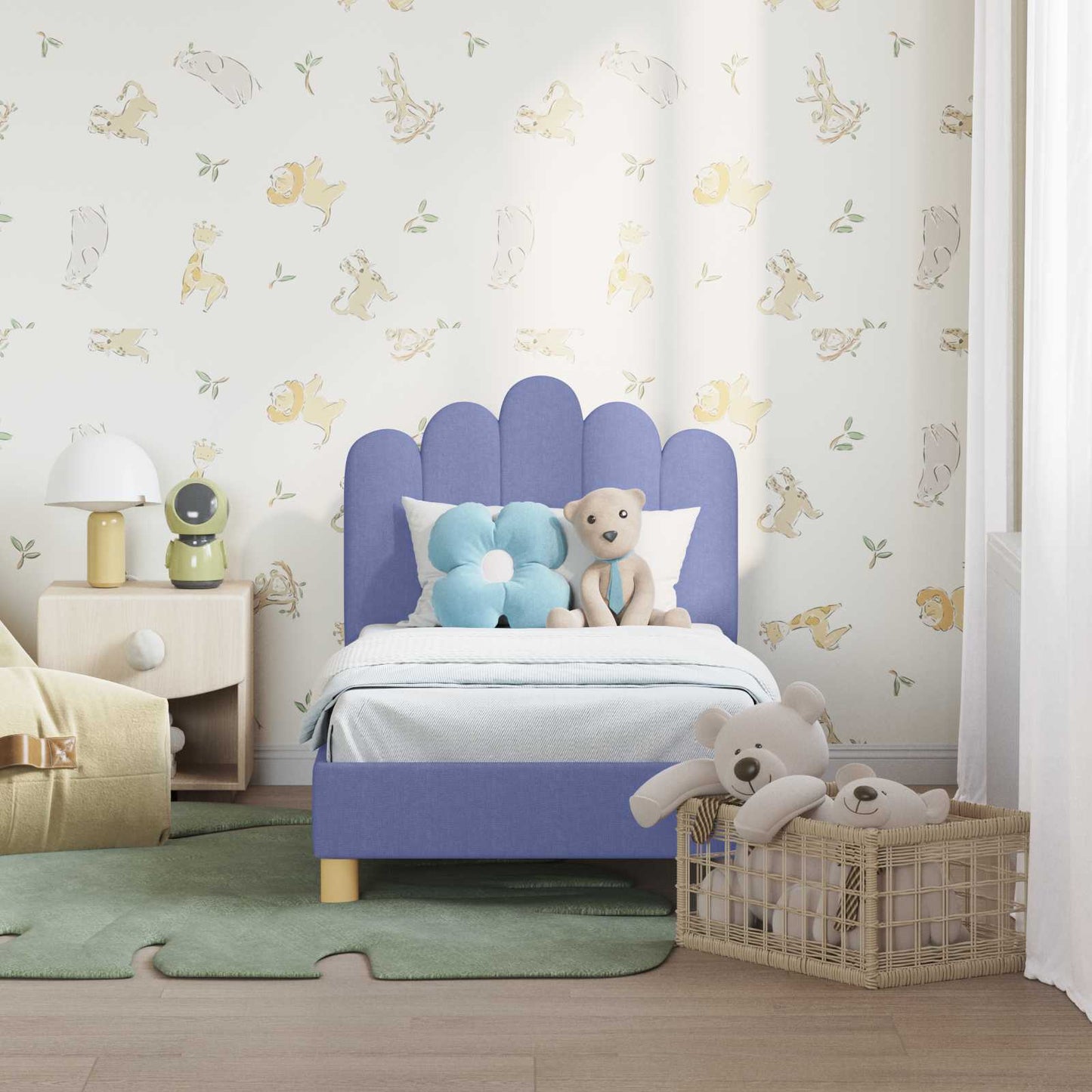 Struttura letto per bambini con testata Blu jeans 70 x 140 cm | homemem39