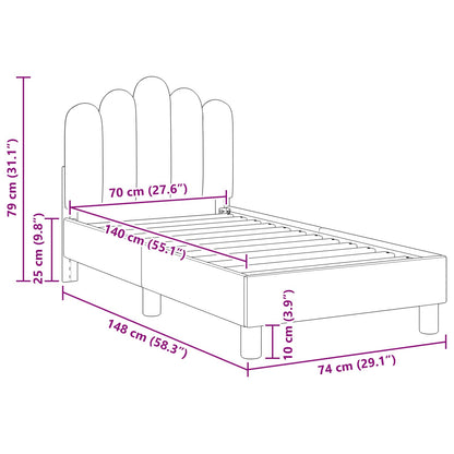 Struttura letto per bambini con testata Blu jeans 70 x 140 cm | homemem39