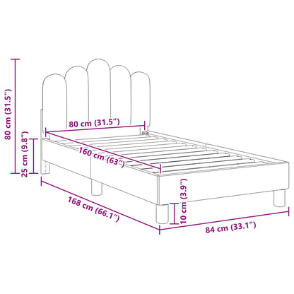 Struttura letto bambini con testata Blu jeans 80 x 160 cm | homemem39