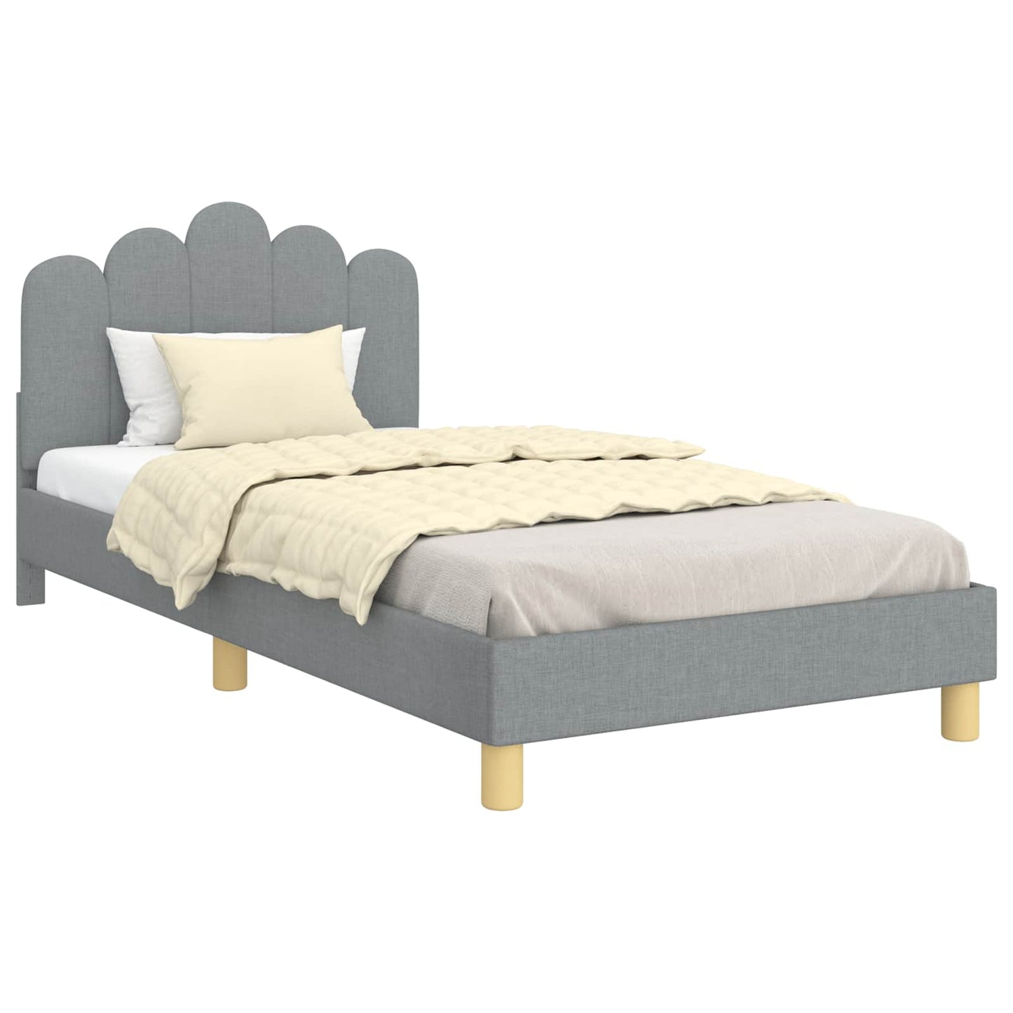 Struttura letto bambini con testata Grigio Chiaro 80 x 200 cm | homemem39